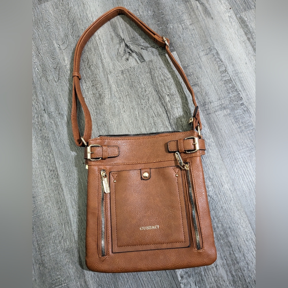 Gussaci crossbody - brown faux leather